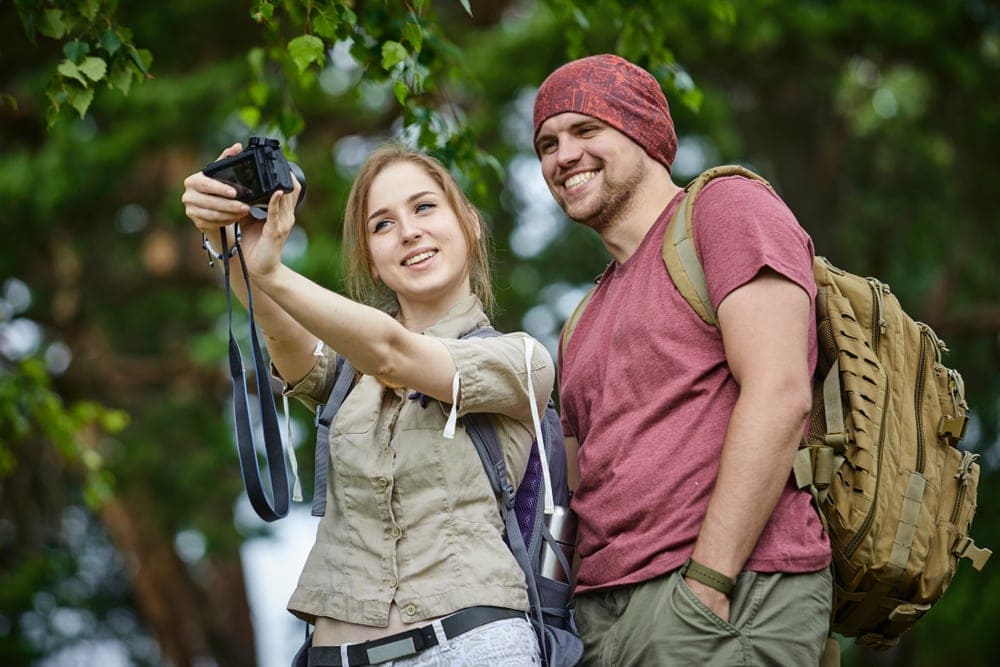 Happy couple taking a picture