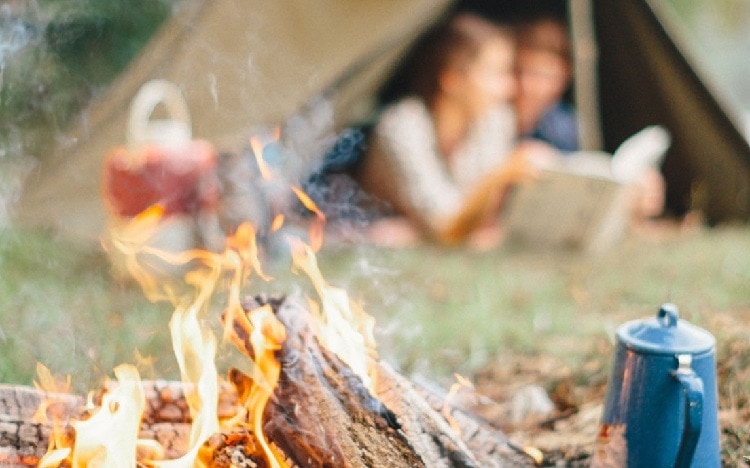 close up image of a campfire 