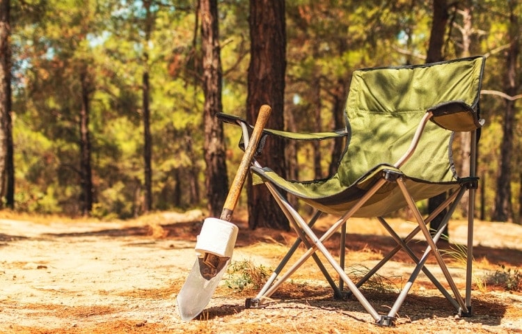 how to set up toilet in camp