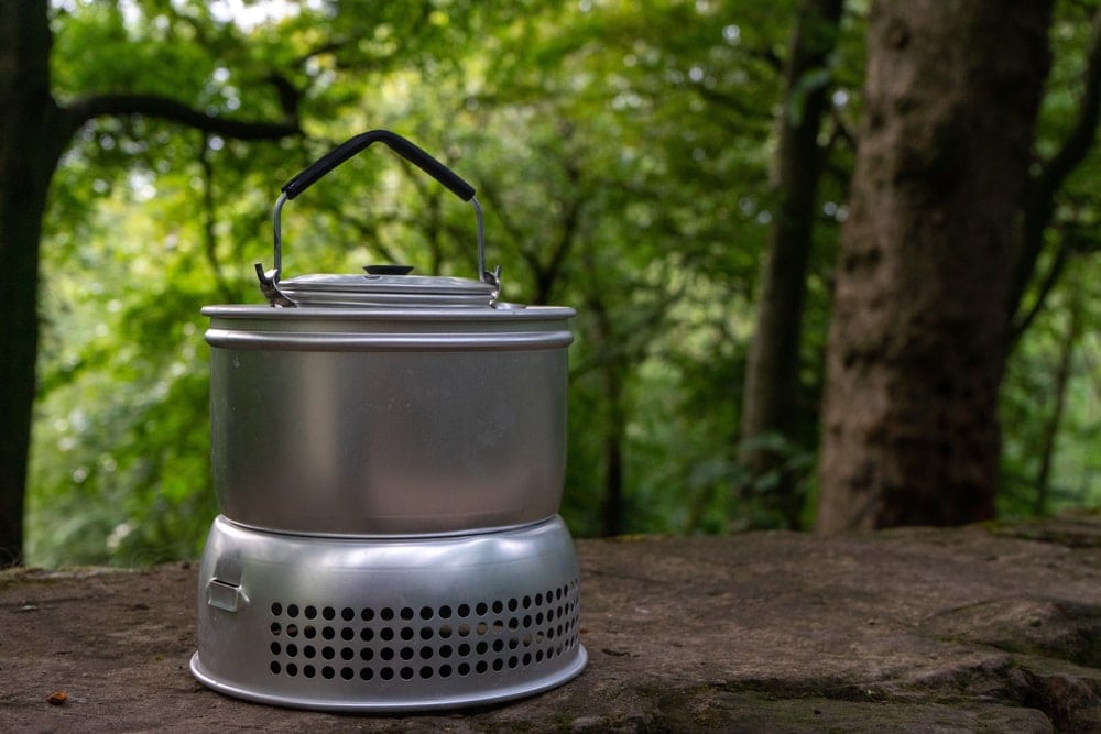 Stainless alcohol stove for camping