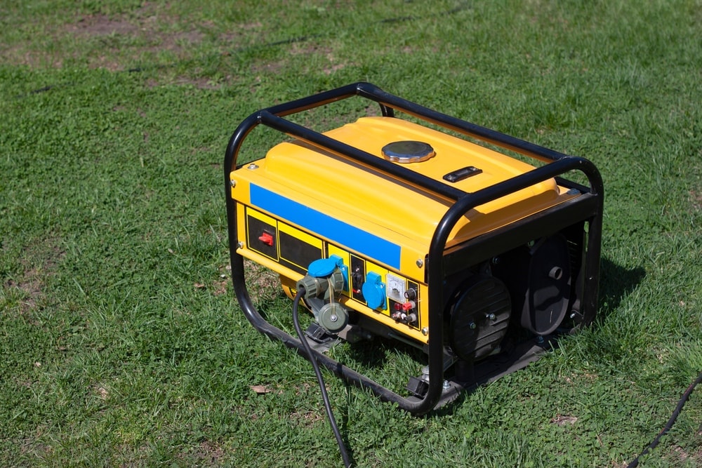 Generator grounded on the grass