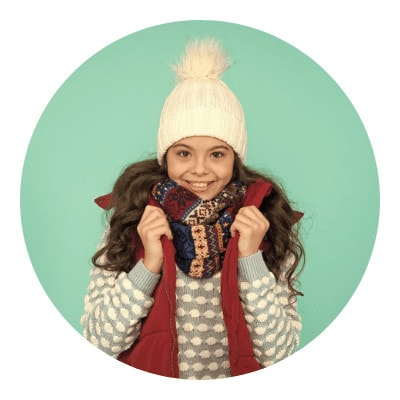 Girl modeling her hiking jacket