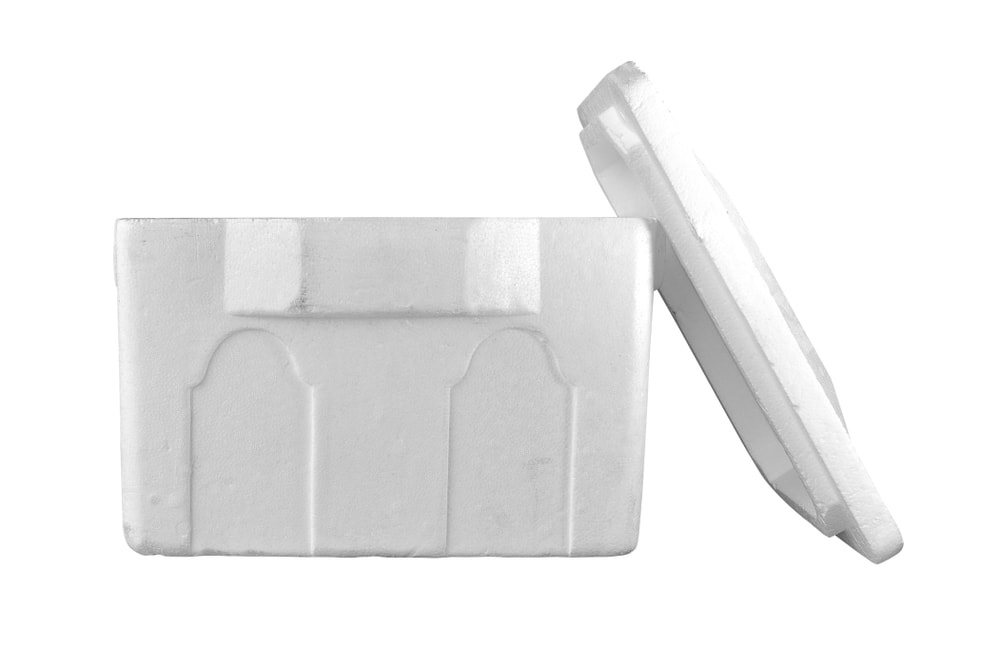 Closed cooler on a white background