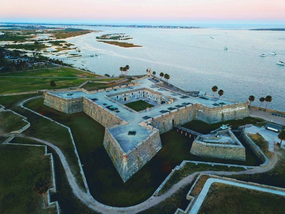 Aerial view of the Castillo de San Marcos