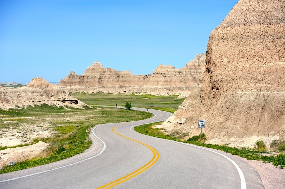 scenic view in Badlands Loop Road 