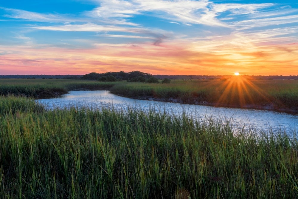 Marsh areas in Matanzas River St. Augustine, Florida
