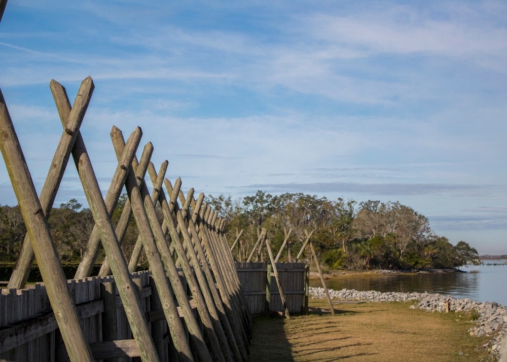Fort Caroline wooden walls