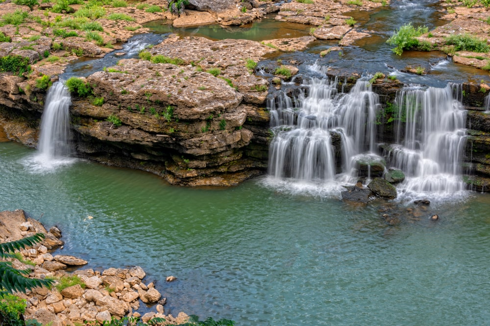 One of Tennessee waterfalls, Great Falls At Rock Island State Park In Tennessee