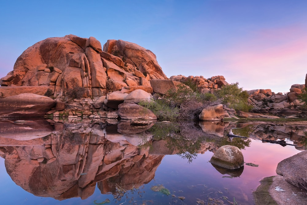 Barker Dam at Joshua Tree National Park at sunrise
