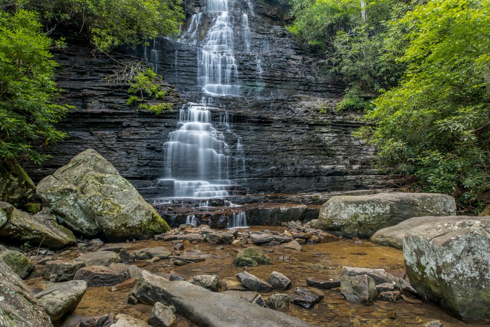 Benton waterfall in tennessee