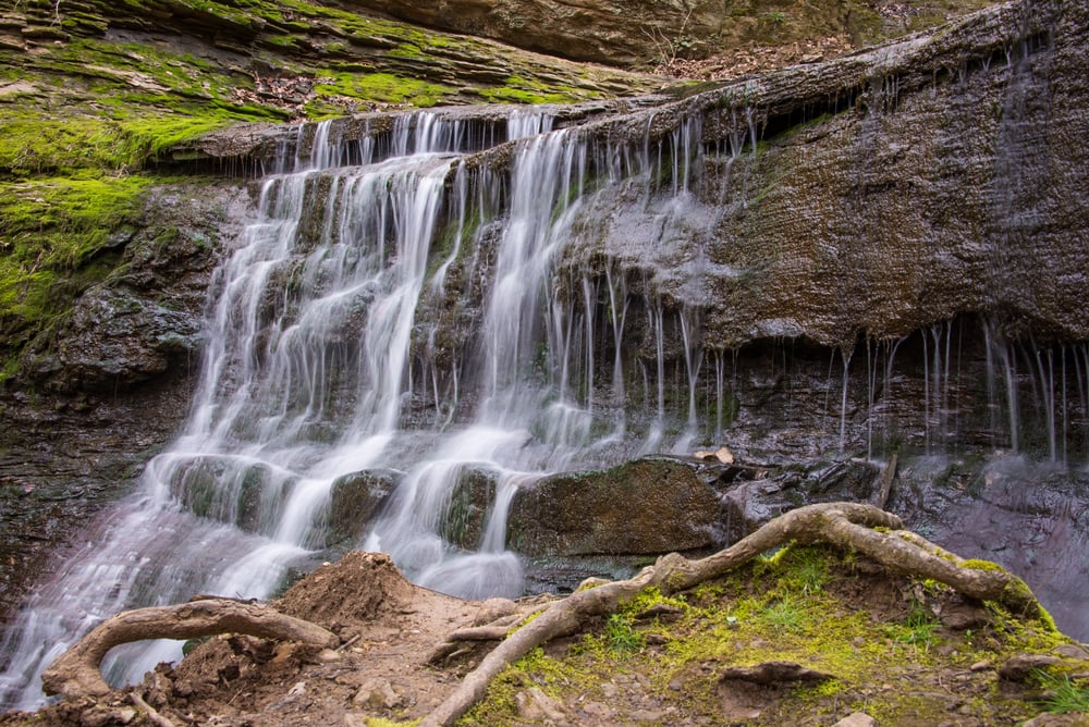 view of the Jackson waterfall in Tennessee