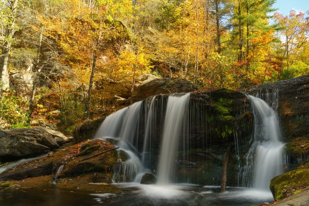 Bald river falls at Cherokee National Forest