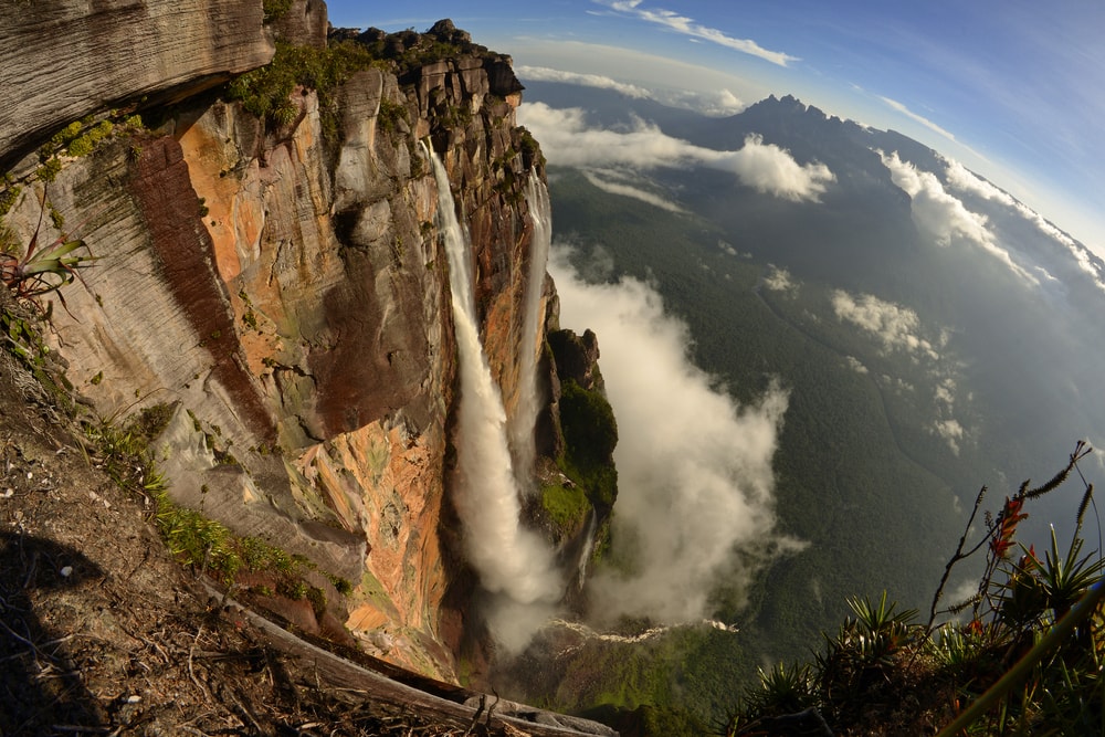 Top view of Angel Falls in PA