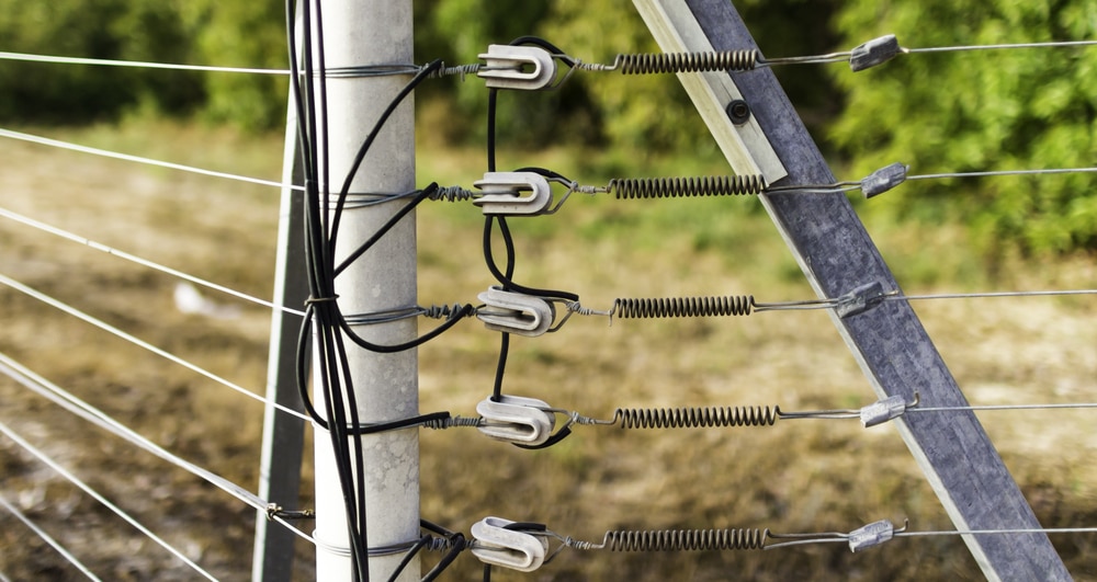 image of an electric fence in a barn