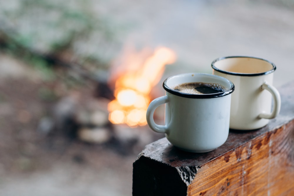 Coffee and tea on a table