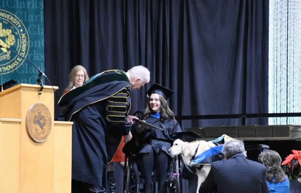 Griffin with Brittany on stage